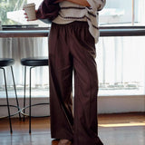 Ceres Life Izzie Pinstitch Pant | Chocolate