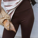 Ceres Life Ponte Bootleg Pant | Chocolate