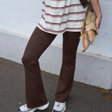 Ceres Life Ponte Bootleg Pant | Chocolate