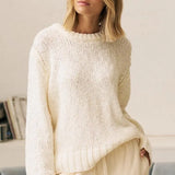 Ceres Life Sage Chunky Knit Crew | Marshmallow
