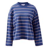 Ceres Life Beau Long Sleeve Tee | Washed Navy/Pink Clay