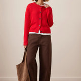 Ceres Life Nelly Long Sleeve Knit Cardi | Fiery Red