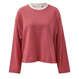 Ceres Life Beau Long Sleeve Tee | Mulberry/Red/Stone Stripe