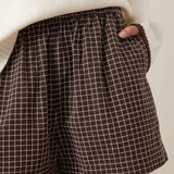 Ceres Life Mila Short | Textured Chocolate Check