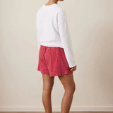 Ceres Life Mila Short | Textured Red Check