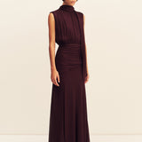 Amina Scarf Neck Maxi Dress