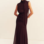 Amina Scarf Neck Maxi Dress
