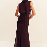 Amina Scarf Neck Maxi Dress