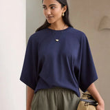 Ceres Life Lucy Relaxed Tee | Navy