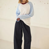 Ceres Life Bella barrel Pant | Navy Blue