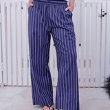 Ceres Life The Lounge Pant | Prussian Blue Stripe