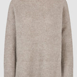 Second Female Brook Knit High Rib T-Neck | Roasted Cashew