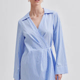 Second Female Amale Dress | Light Blue Stripe