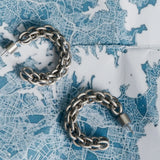 Gimme Tangled Brushed Chain Hoop | Silver