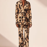 Shona Joy Lai Silk Relaxed Shirt | Black/Multi