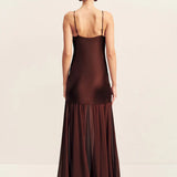 Shona Joy Moraya Plunged Maxi Dress | Coffee