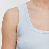 Robyn Scoop Neck Rib Tank Powder Blue