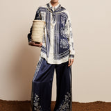 BANDERRA SCARF SILK SHIRT