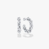 Gimme Tangled Brushed Chain Hoop | Silver