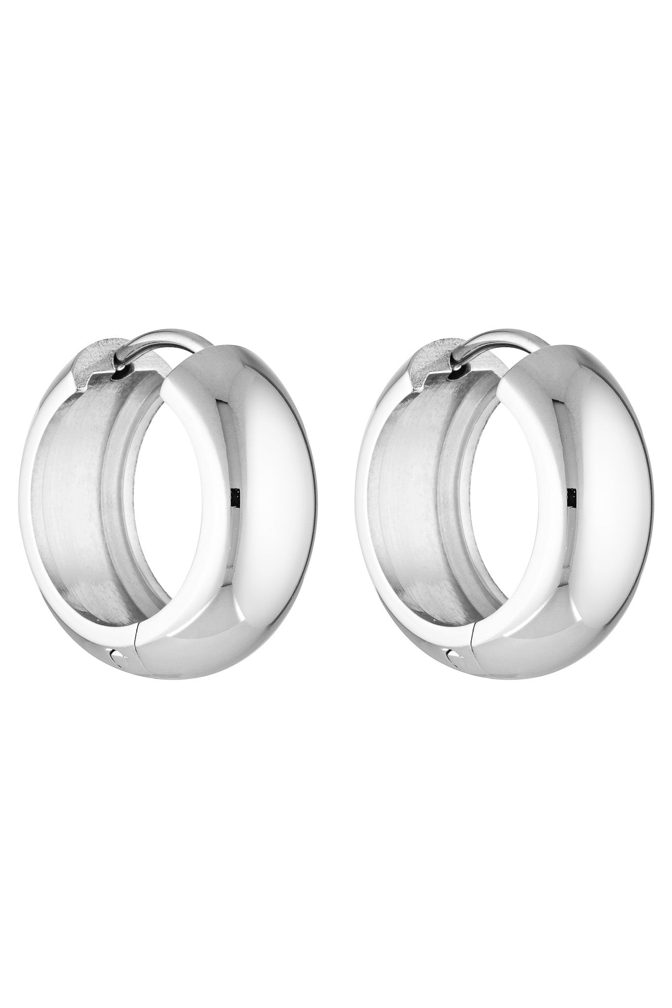 Petite Thick Huggies 18mm - White Gold