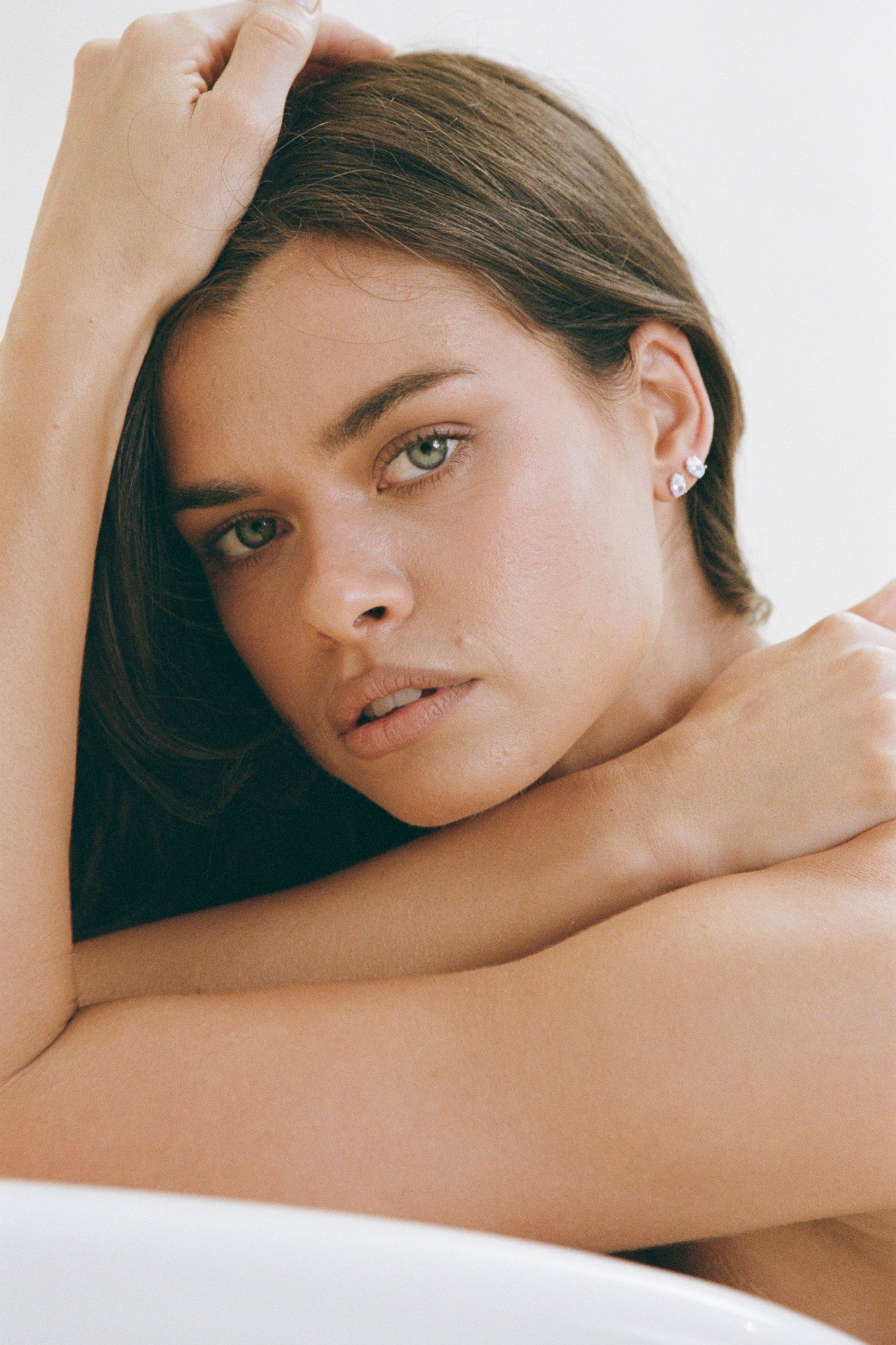 Oval Studs - Silver