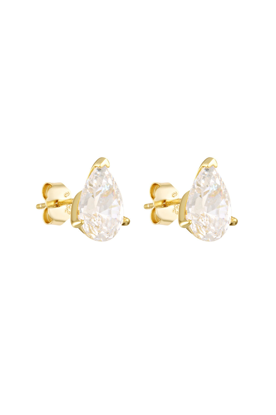 Pear Studs 2CT - Gold
