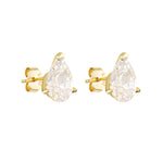 Pear Studs 2CT - Gold