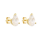 Pear Studs 2CT - Gold