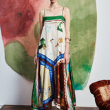 TANGIBLE LOVE SILK MIDI DRESS