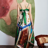 TANGIBLE LOVE SILK MIDI DRESS