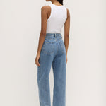 Robyn Scoop Neck Rib Tank White