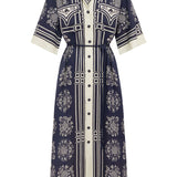 Alemais Banderra Linen Shirtdress