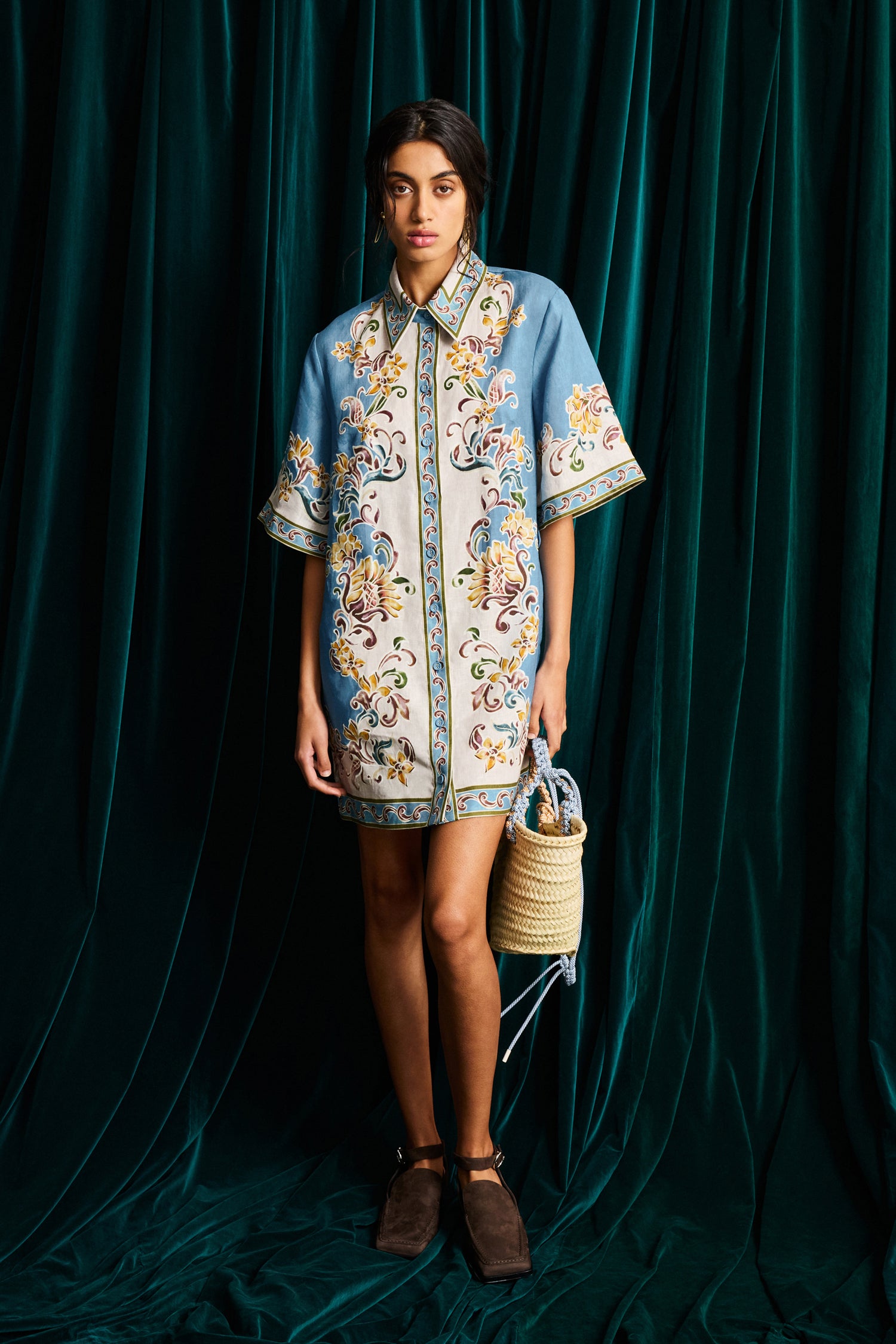 Alemais Joan Mini Dress | Sky Blue