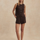 Varley Atrium High Rise Short 4.5' | Coffee Bean (PRE-ORDER)