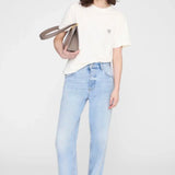 Anine Bing Wagner Tee Soft Stencil | Cream