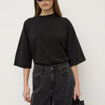 Max Cotton Oversized Tee Black