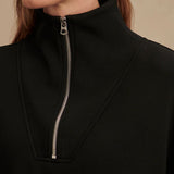 Varley Hawley Half Zip Sweat | Black (PRE-ORDER)