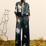 Alemais Florero Pant | Teal