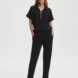 Varley Ritchie Short Sleeve Sweat | Black (PRE-ORDER)