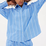 LMND Chiara Classic Shirt | White/ Ink Blue