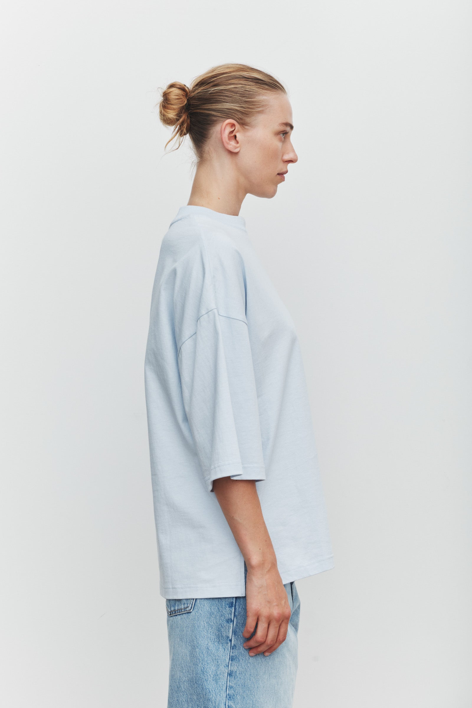 Max Cotton Oversize Tee Powder Blue