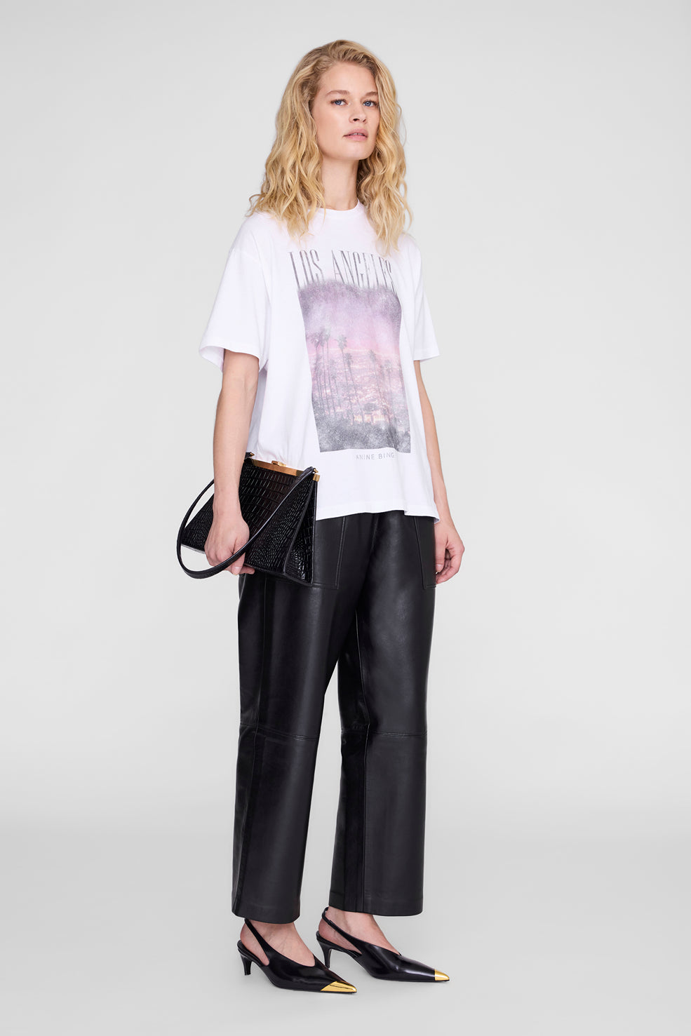 Anine Bing Cade Tee Los Angeles | White (PRE-ORDER)