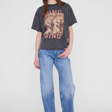 Anine Bing Cade Tee Tiger Bing | Washed Black (PRE-ORDER)