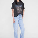 Anine Bing Cade Tee Leo Muse | Washed Black (PRE-ORDER)