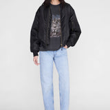 Anine Bing Cade Tee Leo Muse | Washed Black (PRE-ORDER)