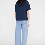 Anine Bing Cade Tee Melrose Stencil | Navy