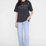 Anine Bing Cade Tee Melrose Stencil | Washed Black
