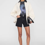 Anine Bing Cade Tee Palms | Washed Grey