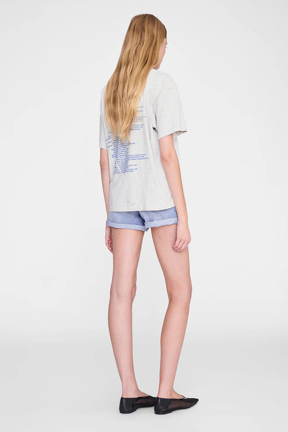 Anine Bing Cade Tee Wave | Heather Grey (PRE-ORDER)