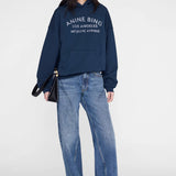 Anine Bing Harvey Sweatshirt Melrose Stencil | Navy